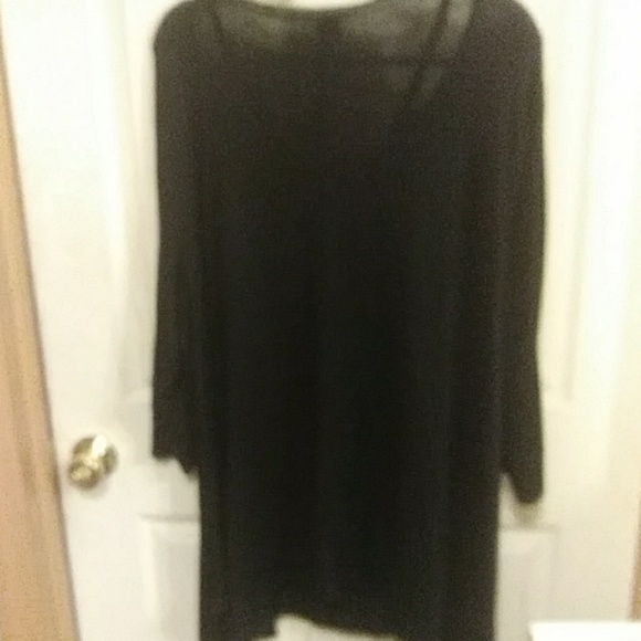 Long  black tunic ,3/4 sleeves - Picture 4 of 4